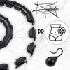 Reguliuojamas „Smart Hula Hoop“ lankas su svoriu ir masažiniu efektu fitness treniruotėms