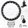 Reguliuojamas „Smart Hula Hoop“ lankas su svoriu ir masažiniu efektu fitness treniruotėms