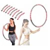 Sulankstomas „Hula Hoop“ lankas su masažiniais iškilimais svorio metimui 95 cm (rožinis)