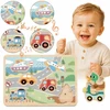 Tooky Toys Medinė dėlionė Tooky Toy, 6 transporto priemonės