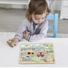 Tooky Toys Medinė dėlionė Tooky Toy, 6 transporto priemonės