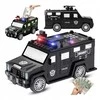 Vaikiška taupyklė–seifas policijos automobilio formos su kodu