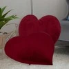 XXL dydžio širdies formos dekoratyvinė pagalvė 70 cm, bordo veliūrinė