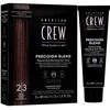 Rinkinys „Trio American Crew Precision Blend“ pusiau ilgalaikiai plaukų dažai, 4-5 natūralios spalvos, 3 vnt., 40 ml