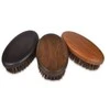 Beard grooming brush with natural boar bristles – medium size - Orzech - średni ruda (pilka)