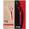 FOX hairdressing thinning shears - Raudona