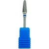 Blue Carbide cone cutter - nail manicure cutter long, thin, mėlynas