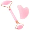 Pink Gua Sha Stone Rožinė Massager Set