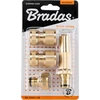 4 dalių laistymo priedų rinkinys 1/2" žarnoms Bradas, Brass