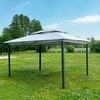 4-ių sienelių sodo pavėsinė Ontaria, 3x4x2,65 m, šviesiai pilka