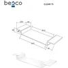 Akrilinė lentynėlė voniai Besco Clear, 75 cm