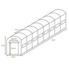 Arkinio šiltnamio plėvelė, žalia, 8 sekcijos, dvigubos durys, 4x8x2 m (32 m2)