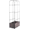 Augalų dėžė su atrama GROW ROUND SET, 84x42x180 cm