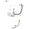 Automatinis vonios sifonas su persipylimu Besco, Gold