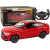 Automobilis BMW X6 M su nuotolinio valdymo pultu, raudonas
