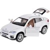Automobilis BMW X6 su garso ir šviesos efektais, baltas