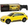 Automobilis Porsche Macan Turbo su nuotolinio valdymo pultu, geltonas