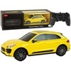 Automobilis Porsche Macan Turbo su nuotolinio valdymo pultu, geltonas