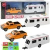 Automobilis su kemperiu Die-Cast, oranžinis