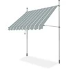 Balkono markizė EASY, 300x130 cm, Pilkas/Baltas