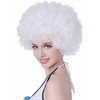 Baltas perukas afro