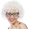 Baltas perukas afro