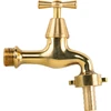 Čiaupas 1/2 išor.sr., su išėjimu 3/4 išor.sr. ir jungtim 13 mm žarnai Bradas TAPER HANDLE, polished brass