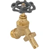 Čiaupas 1/2" x 3/4" išor.sr su vožtuvu ir jungtimi 13 mm žarnai Bradas ROUND HANDLE, žalvaris
