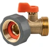 Čiaupo kampinė jungtis su 3/4" vid.sr., vožtuvu ir išėjimu su 3/4" išor.sr. Bradas BRASS SOFT, žalvaris