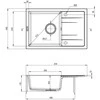 Deante granitinė virtuvinė plautuvė Deante Corio, ZRC_G113, Metallic graphite