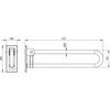 Deante Lehnen sulankstoma vonios kambario rankena, 70 cm, NIL_042D, Steel