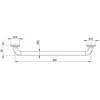 Deante Lehnen vonios kambario rankena, 60 cm, NIL_341C, Steel
