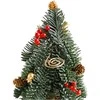 Dekoratyvinė dirbtinė Kalėdų eglutė su papuošimais ir kamienu, 38 x 15 cm