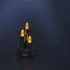 Dekoratyvinė LED žvakė, sidabrinė, 14 cm (1 vnt.)