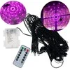 Dekoratyvinė lempučių girlianda Voratinklis 70 LED, violetinė