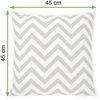 Dekoratyvinė pagalvė sodo baldams ZigZag Pilkas, 45x45 cm