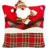 Dekoratyvinis kalėdinis pagalvės užvalkalas su aplikacija "Santa keliauninkas", 40x40 cm