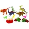 Dinozaurų figūrėlių rinkinys su priedais, 15 vnt,