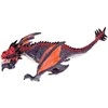 Drakono figūrėlė, pilkas/oranžinis, 21 cm
