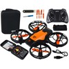 Dronas su nuotolinio valdymo pultu, oranžinis