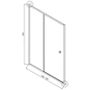 Dušo durys Besco Duo Slide, Brushed Gold, 130 x 195 cm