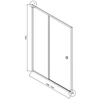 Dušo durys Besco Duo Slide, Brushed Gold, 140 x 195 cm