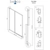 Dušo durys Besco Duo Slide Chrome, 130 x 195 cm