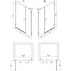Dušo durys Mexen Lunar-B, dešinė, 120 cm, transparent/brushed gun pilka