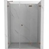 Dušo durys Mexen Lunar-F, sulankstomos, dešinė, 110 cm, transparent/brushed copper