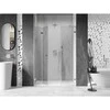 Dušo durys Mexen Lunar-F, sulankstomos, kairė, 130 cm, transparent/brushed nickel