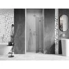 Dušo durys Mexen Lunar-F, sulankstomos, dešinė, 60 cm, transparent/brushed nickel