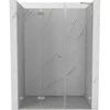 Dušo durys Mexen Lunar-F, sulankstomos, kairė, 110 cm, transparent/brushed nickel