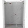 Dušo durys Mexen Lunar-F, sulankstomos, kairė, 115 cm, transparent/brushed copper