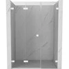 Dušo durys Mexen Lunar-F, sulankstomos, kairė, 110 cm, transparent/baltas